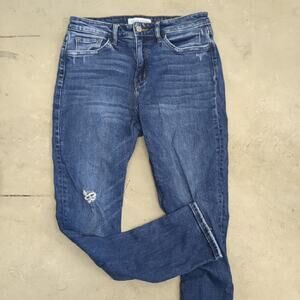 Flying Monkey Blue Skinny Jeans with Distressing and Classic Wash size 27
